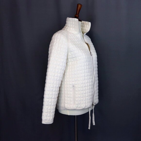 Akris 6 Medium Quilted Ivory Parka Jacket Blazer Coat - Picture 7 of 15